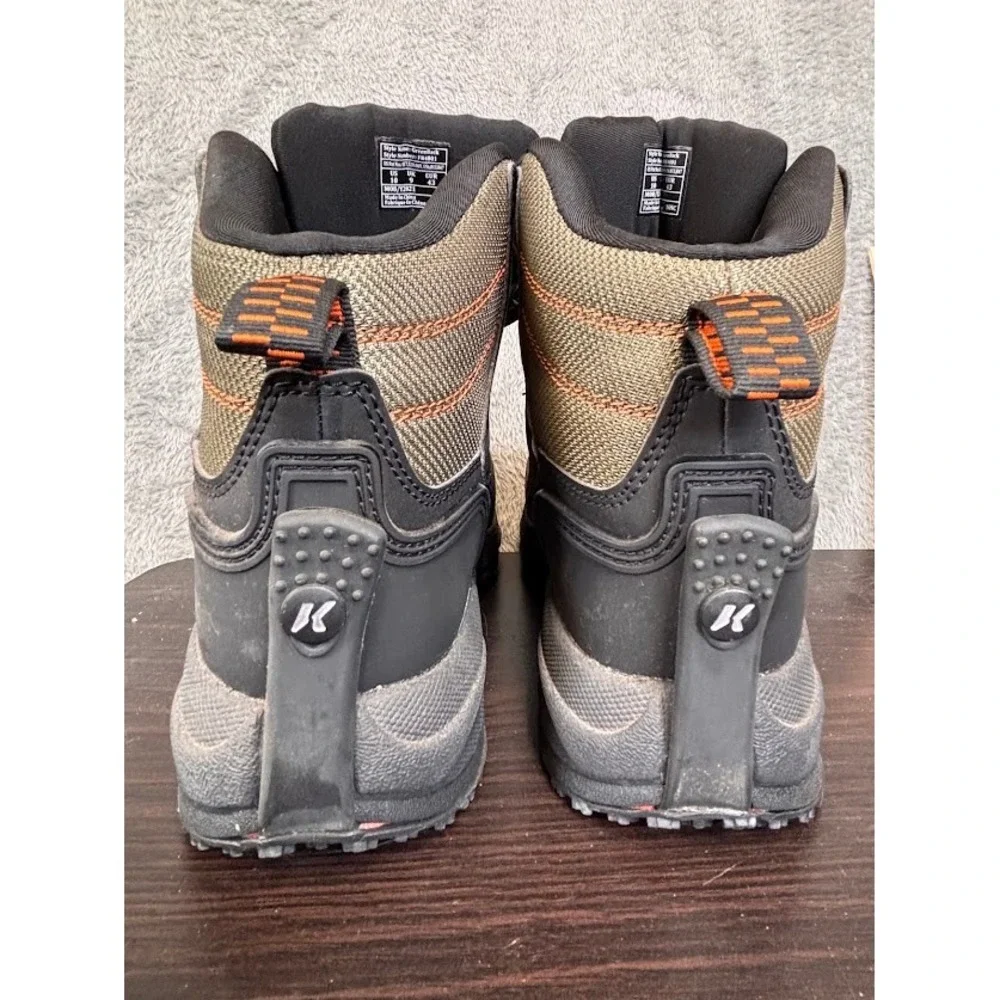 Korkers Greenback Wading Boots Mens 10 FB4801 Olive Black Kling-On Soles